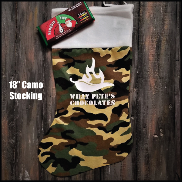 Willy Petes Camouflage Holiday Stocking